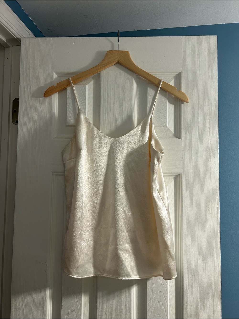 Nine West Cream Satin Spaghetti Strap Cami